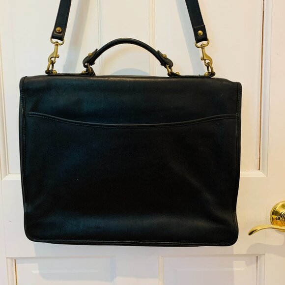 Vintage Schlesinger Full Grain Cowhide Leather Vintage Briefcase Messenger Bag - Picture 8 of 16